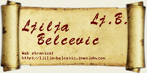 Ljilja Belčević vizit kartica